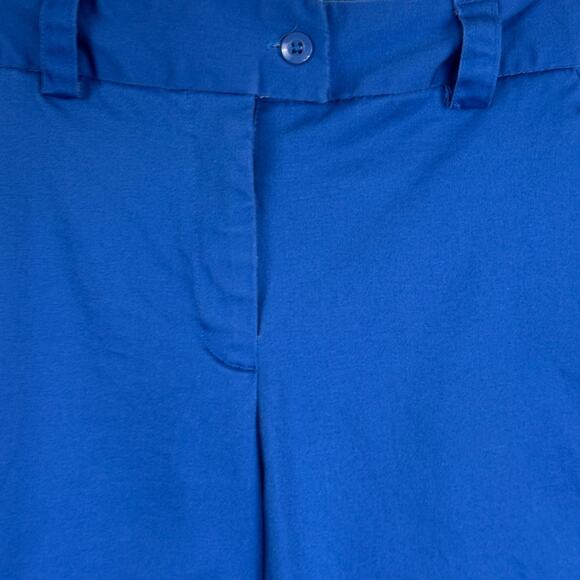 The Limited Shorts Size 12 Blue Cuffed Cotton Blend Stretch Casual Bermuda - Picture 3 of 13